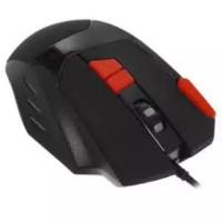 Игровая Мышь Qumo Predator M80, проводная, оптическая, 8 кнопок, прогр., подсветка 4 цвета 1200/1600/2400/3200 dpi