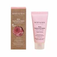 MARY&MAY, Глиняная маска для глубокого увлажнения 30 гр - Rose Hyaluronic Hydra Wash off Pack