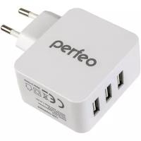 Сетевое зарядное устройство PERFEO Cube 3 3xUSB 4.8А white