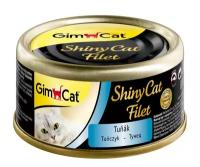 Gimcat Консервы для кошек GimCat ShinyCat Filet из тунца, 70 гр, 24 шт