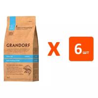 GRANDORF SINGLE GRAIN DOG ADULT MEDIUM & MAXI WHITE FISH низкозерновой для взрослых собак средних и крупных пород с белой рыбой (1 кг х 6 шт)