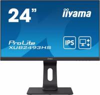 IiYama Монитор жидкокристаллический Iiyama Монитор LCD 24"" [16:9] 1920х1080(FHD) IPS, nonGLARE, 250cd/m2, H178°/V178°, 1000:1, 80M:1, 16,7 миллионов цветов, 4ms, VGA, HDMI, DP, USB-Hub, Height adj, Pivot, Tilt, Swivel, Speakers, Audio out, 3Y, Black