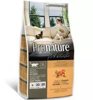 PRONATURE Holistic Adult Cat Duck&Orange Formula Сухой корм для кошек беззерновой Утка с апельсином 5,44 кг. (102.2022)