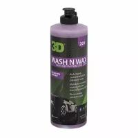 3D Wash N Wax - РH-сбалансированный шампунь с воском 2 в 1 для кузовӑ, 480мл