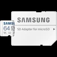 Карта памяти Micro SecureDigital 64Gb SDXC Samsung Evo Plus class10 UHS-I U1 (MB-MC64KA) + адаптер SD
