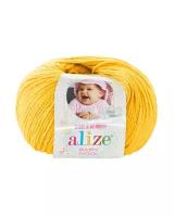 Пряжа Alize baby wool - 6 шт, 548 желтый, 175 м/50г, 40% шерсть, 20% бамбук, 40% акрил /Ализе беби вул/