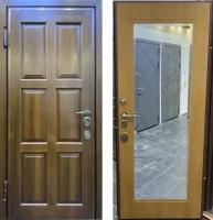 Дверь входная (стальная, металлическая) Ле-Гран Mottura Массив + Шпон с зеркалом (87 L)