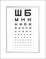 Таблицы для определения остроты зрения Д.А. Сивцева в рамке А3