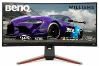 Монитор BenQ 34" EX3415R Grey (IPS, изогнутый, 3440x1440, 144Hz, 1 ms, 178°/178°, 400 cd/m, 20M:1, +2xHDMI 2.0, +DisplayPort 1.4, +MM, +регулировка по высоте) ( 9H.LK2LJ.TBE)