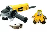 DeWalt УШМ (болгарка) DEWALT DWE4051G-KS промонабор + защитные очки + защитные перчатки