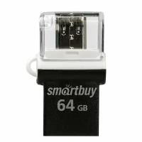 USB-флеш 64GB Smart Buy OTG Poko (черная)