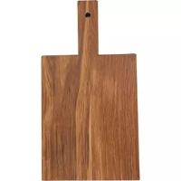 Доска для подачи прямоугольная с ручкой дуб 32х22 см PPwood 4090870