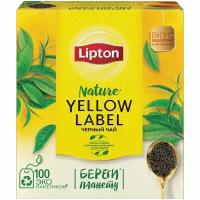 Чай LIPTON (Липтон) "Yellow Label", черный, 100 пакетиков с ярлычками по 2 г, 20248358, 620001