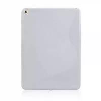 Силиконовый TPU чехол накладка для iPad Air 2 / iPad 6 - S-Line (белый)