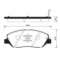 Тормозные колодки Hyundai Santa Fe (CM / SM) / Kia Sorento (XM) (передние, Sangsin SP1194) ZISP1194