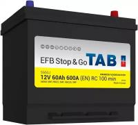 Аккумулятор автомобильный TAB EFB 60.0 Ah 600A STOP&GO 56068 D23L ОП 232x173x225