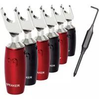 Разъем Лопатка Audioquest SureGrip1007 Spade Silver (Set of 6)