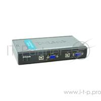 Переключатель Dkvm-4u/c2a 4-port KVM Switch with VGA and USB ports. Control 4 computers from a singl