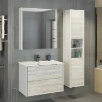 комплект (гарнитур) Comforty Мебель для ванной Comforty Женева 75 дуб белый