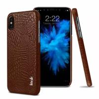 Чехол-накладка iMak Ruiyi Crocodile для iPhone X / ХS (коричневый)