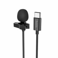 Микрофон петличный HOCO L14 Lavalier USB Type-C, 2м (черный)