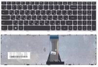 Клавиатура для ноутбука Lenovo IdeaPad G50-30, G50-45, G50-70, B50-30 черная, рамка серебряная