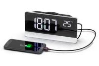 Часы Ritmix RRC-1870T с FM Радио и цифровым термометром серый-черный