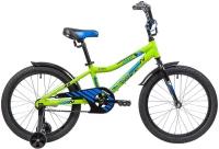 Детский велосипед NOVATRACK 20" CRON, зеленый, алюм.рама, тормоз нож, короткие крылья, нет багажника