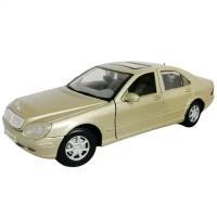 Mercedes-Benz 2002 S-class 1:24 коллекционная металлическая модель автомобиля MotorMax 73291 gold