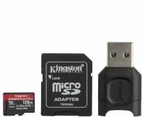 SONY Карта памяти microSDXC Canvas React Plus, 128 Гб, UHS-II, U3, V90, A1, с адаптером