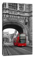 Картина Уютная стена "Двухэтажный Лондонский автобус под мостом" 40х60 см