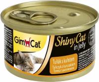 GimCat ShinyCat консервы для кошек из тунца с цыпленком 70 г х 24 шт