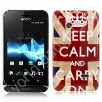 Пластиковый чехол Retro Keep Calm для Sony Xperia Tipo Dual / ST21i