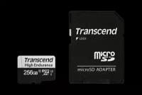 Флеш-накопитель Transcend Карта памяти Transcend 256GB microSD w adapter U1, High Endurance R95W45 MBs