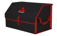 Органайзер-саквояж в багажник "Союз" (размер XL). Цвет: черный с красной окантовкой и вышивкой Mitsubishi (Митсубиши)