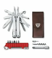 Мультитул Victorinox SwissTool Spirit X Plus Ratchet, 105 мм, 36 функций, кожаный чехол