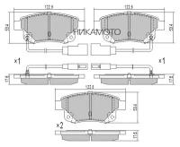 BARNETT FD102 Комплект задних тормозных колодок, дисковый тормоз