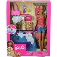 Mattel Barbie Купание щенков с куклой Барби, питомцами и ванной GDJ37