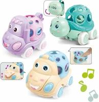 ZHUOYOU Rattle and Roll Car игрушка Push and Go с мягкой резиновой погремушкой