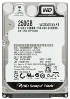 Жесткий диск Western Digital WD2500BEKT 250Gb 7200 SATAII 2,5" HDD