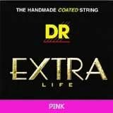 Струны для бас-гитары Dr Extra Life Hot Pink - (30)