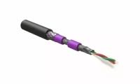 Hyperline Кабель для шины PROFIBus-DP, 1x2x22 AWG, однопроволочные жилы (solid), SF/UTP, бронированный, PVC/PE, PFDP-SF-1x2x22/1-ARM/W-PVC/PE-BK