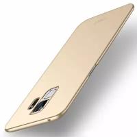 Защитный тонкий чехол MOFI для Samsung Galaxy S9 с полной защитой со всех сторон Ultra slim (Gold)