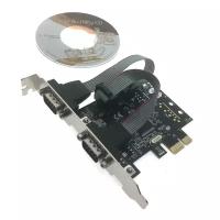 Контроллер PCI-E to 2 RS232 порт /2 COM/SERIAL port/, chip MCS9922, FG-EMT03C-1-BU01, Espada, oem