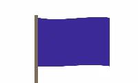Синий сигнальный флаг 15х22 см