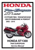 Руководство по ремонту Мото Сервис Мануал HONDA ST1300 Pan European (2002-2016) на русском языке