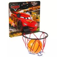 Баскетбольный набор с мячом "Тачки", диаметр мяча 8 см, диаметр кольца 13,5 см