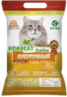 Homecat наполнитель Кукурузный комкующийся наполнитель "Эколайн" (12 л)