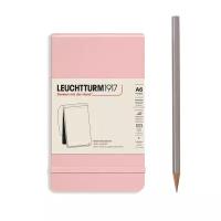 Блокнот нелинованный Leuchtturm Reporter Notepad Pocket 188 стр., твердая обложка розовый