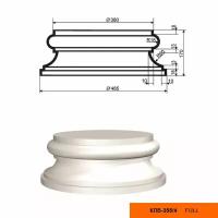 Основание к фасадной колонне из пенополистирола с покрытием LEPNINAPLAST-FASAD (Лепнинапласт-фасад) КЛВ-355/4 FULL